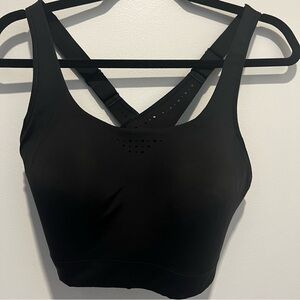 Athleta Women's Sports Bra Crisscross 36D Black Athletic Activewear